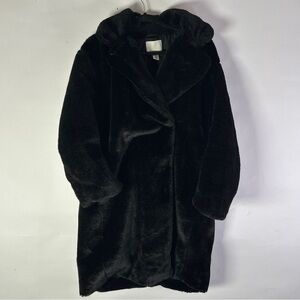 H&M Black Fluffy Coat